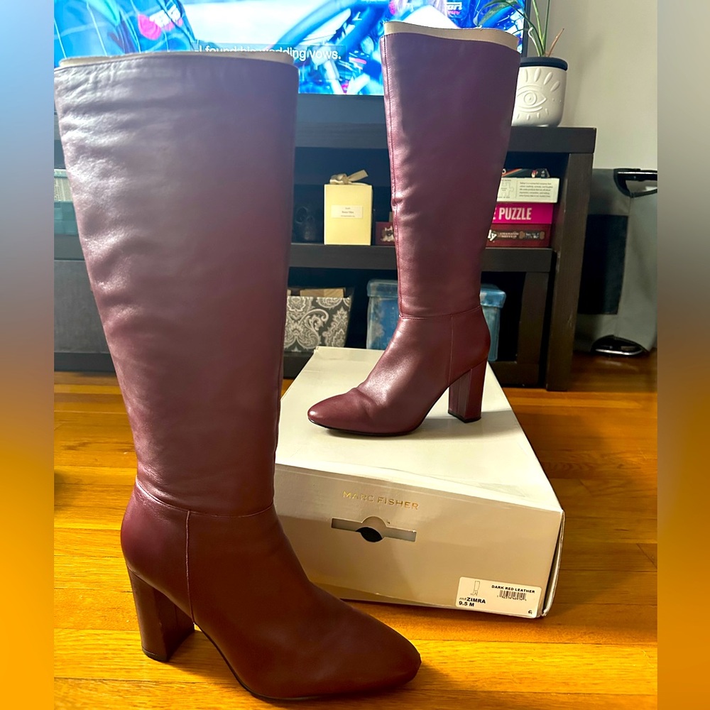 Marc Fisher - Zimra knee high boots - Dark Red Size 9.5M